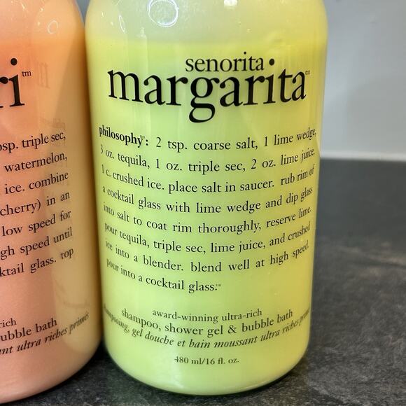 Philosophy Senorita Margarita & Melon Daiquiri Shampoo Shower Gel & Bath 16 Oz - Picture 4 of 8